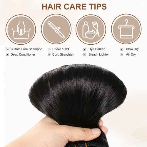 16A Premium Clip in Hair Extensions Real Human Hair, 18inch 120g 7pcs (Service life1.5~2 years)Remy Seamless Invisible Double Weft Human Hair, #1 Natural Black Multiple Washes Keep Texture Soft
