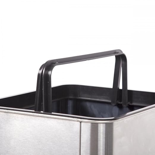 FDW Kitchen Trash can for Bathroom Bedroom Home Office Automatic Touch Free Garbage bin with lid Brushed Stainless Steel Rectangular 13 Gallon / 50L