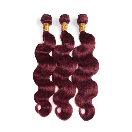 Giginger Bundles Human Hair Burgundy 99J Body Wave Human Hair Bundles 26 28 30 inch Wine Red Unprocessed Quick Weave Soft Sewn In Hair Extensions for Black Women