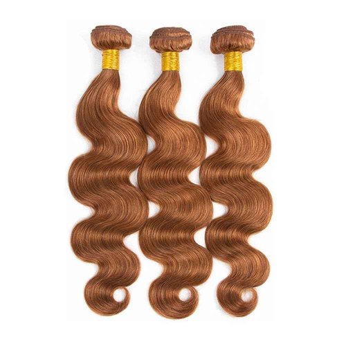 Habiliana Bundles Human Hair 26 28 30 Inch Body Wave 30 Light Brown Human Hair Bundles 11A Unprocessed Brazilian Virgin Quick Weave Hair Extensions for Black Women