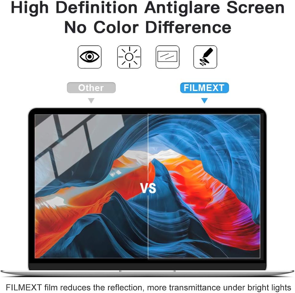 FILMEXT 2 Pack 15.6" Laptop Screen Protector Eye Protection Anti Glare Anti Blue Light Screen Protector Compatible with 15.6” HP/DELL/Asus/Acer/Sony/Samsung/Lenovo/Toshiba/Razer 16:9 Display Laptop"