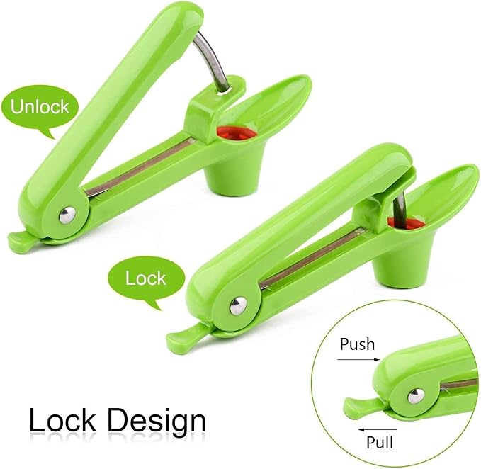 Cherry Pitter Olive Pitter Tool, Cherry Pitter Remover, Fruit Pit Core Remover with Space-Saving Lock Design for Make Fresh Cherry Dishes, Cherry Pie and Jam and Cocktail Cherries
