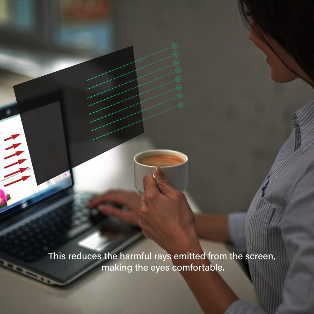 15.6 Inch - 16:9 Aspect Ratio - Laptop Privacy Screen Filter for Widescreen Laptop - Notebook - Anti-Glare - Anti-Scratch Protector Film for Data confidentiality