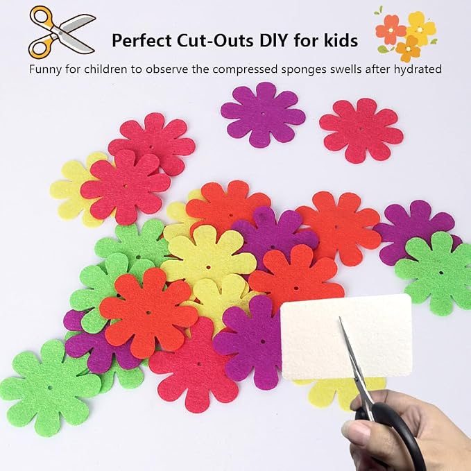 12 - Pack Non-Scratch Scrub Sponges - Sponges for Dishes and Washing Dishes, Cleaning Sponges for Kitchen Home Bathroom Cars, Funny Cut-Outs DIY for Kids (White)