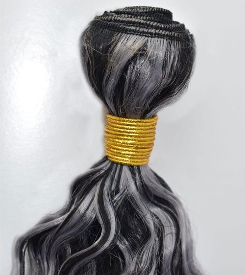Condescension P4/Grey Human Hair Bundles 14 16 18 inch Water Wave Human Hair Bundles Highlight Chocolate Grey Unprocessed Soft Sewn In Hair with Double Weft for Black Women