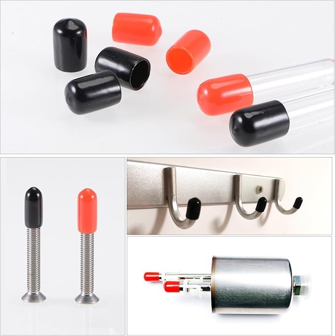 uxcell 20pcs Rubber End Caps 3mm(1/8") ID Vinyl PVC Round Tube Bolt Cap Cover Screw Thread Protectors Clear