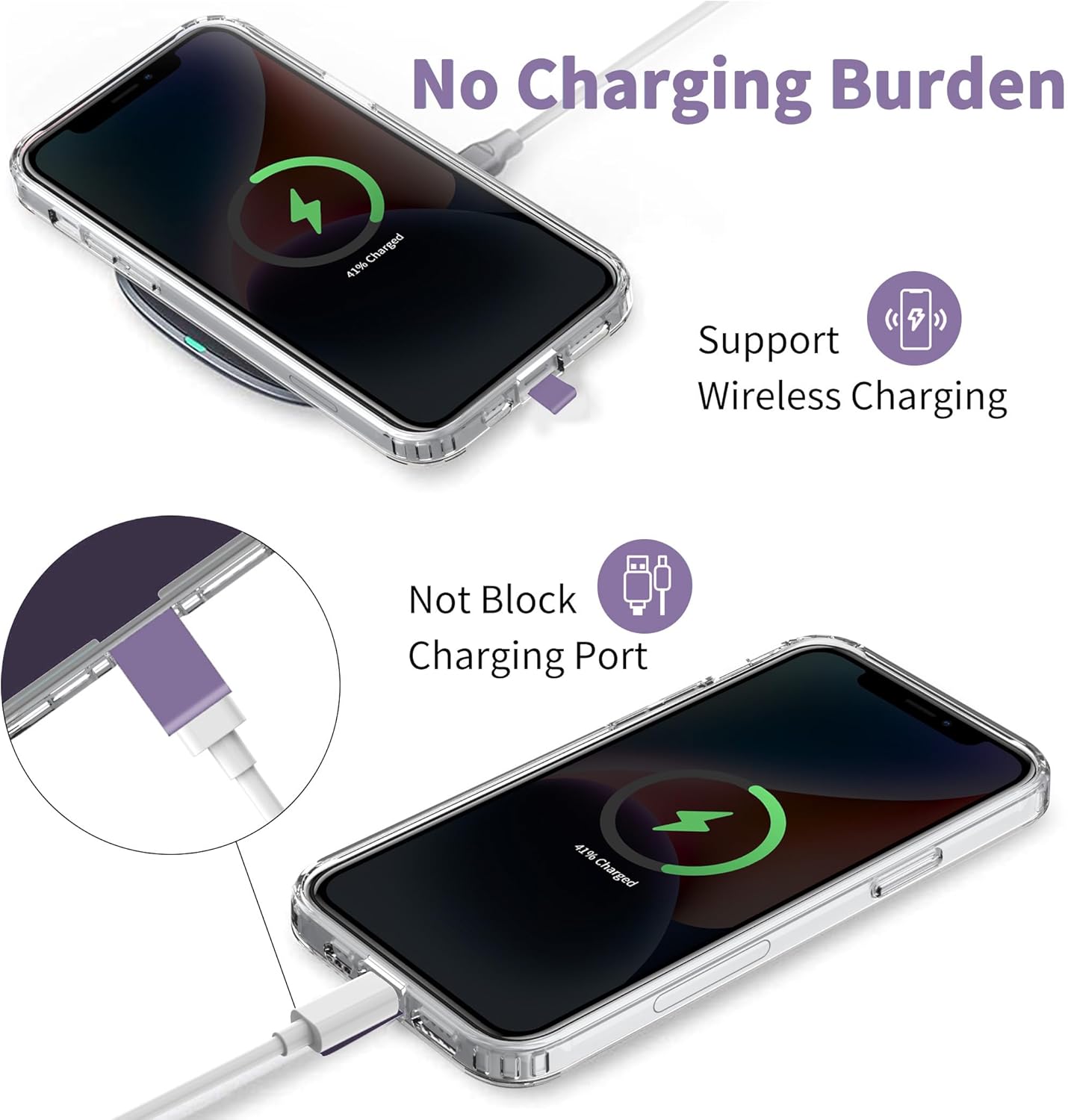 CACOE Cell Phone Lanyard Universal Crossbody Multifuctional Lanyard Compatible with Most Smartphones (Purple Blue, 30"(Neck Strap×1)+8""(Wrist Strap×1))"