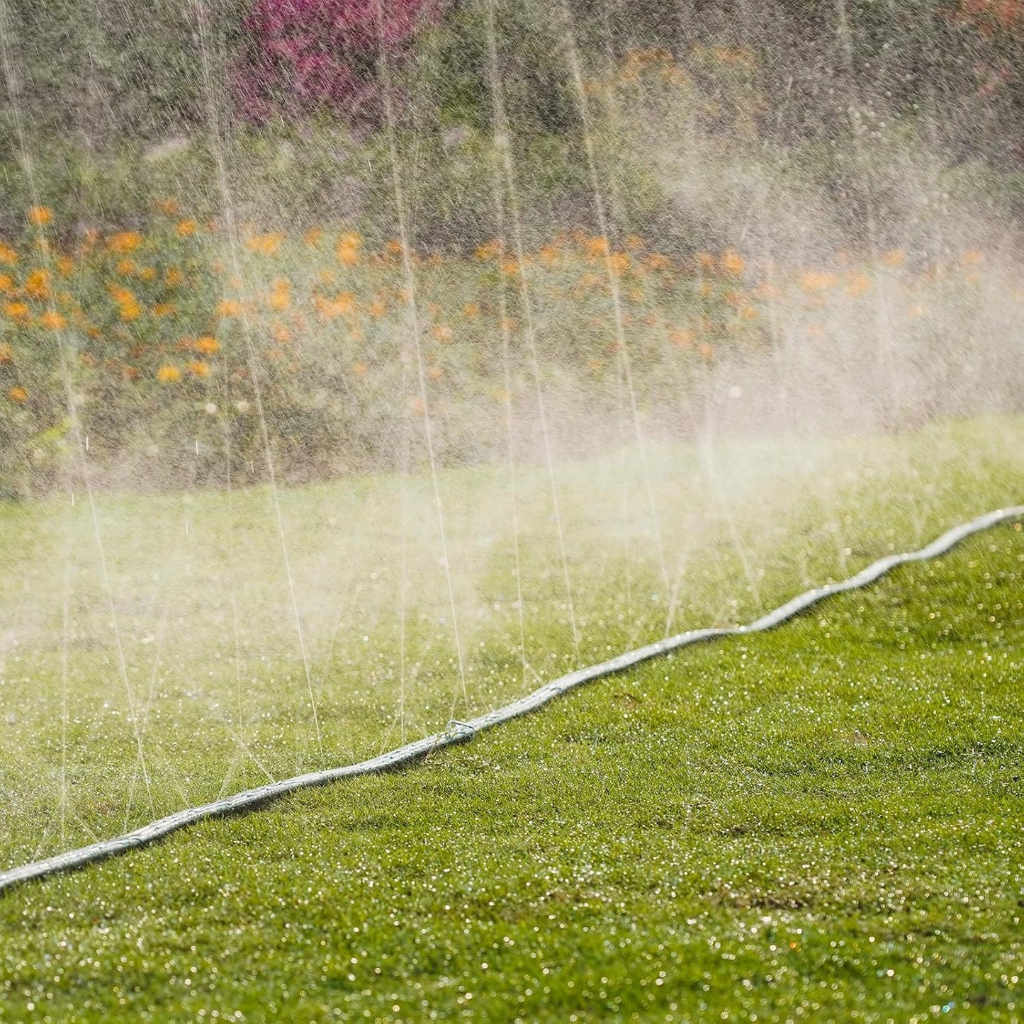 Sprinkler Soaker Hose 25ft 2Pack for Garden Lawn, Watering Pipe with Holes, High-Efficiency Water-Saving Garden Irrigation System, Drip Hose Sprinkler