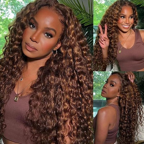 Condescension Human Hair Bundles 14 16 18 Inch Chocolate Brown P4/30 Jerry Curly Bundles Human Hair 100% Unprocessed Soft Sewn In Hair with Double Weft for Black Women