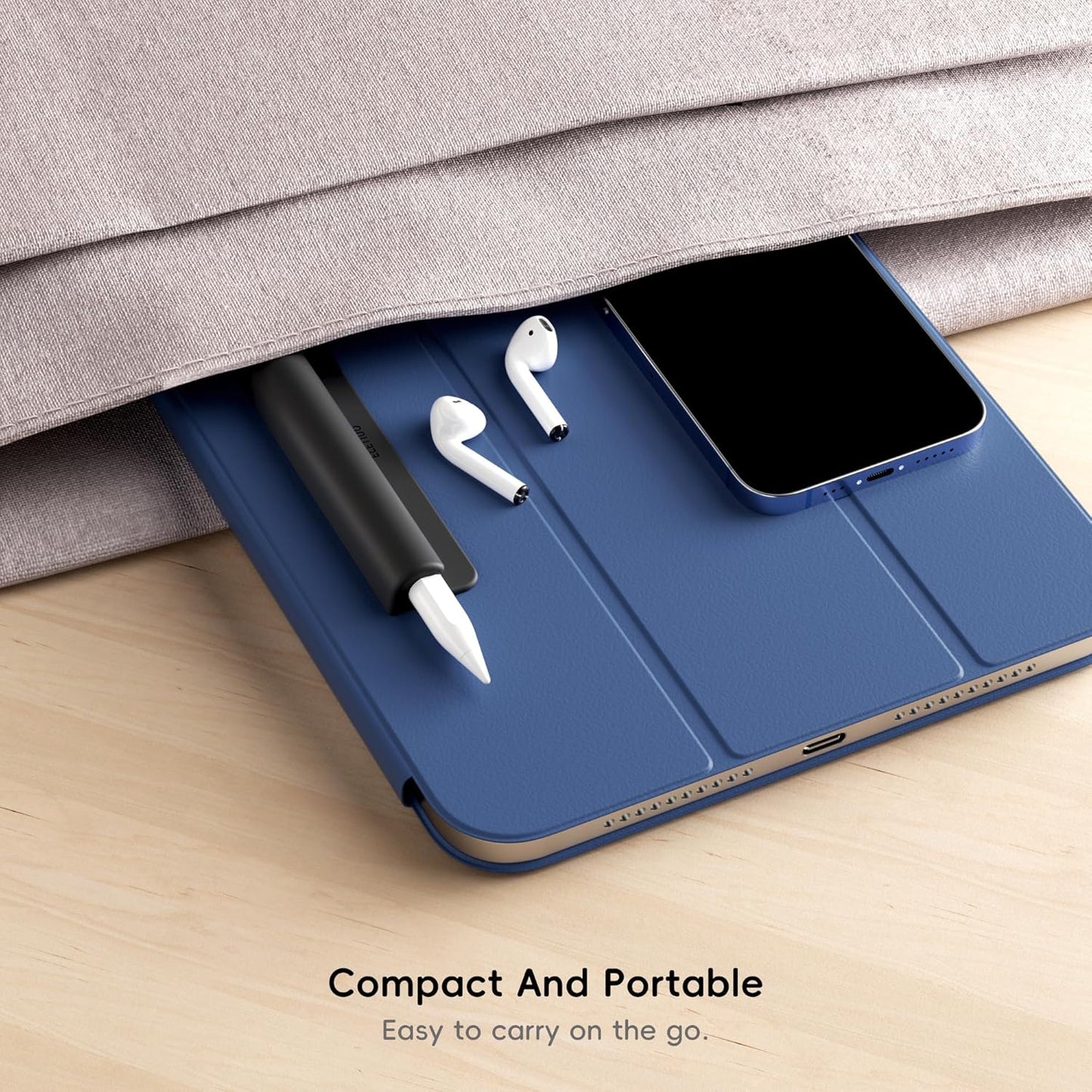 ELETIUO Silicone Pencil Holder Sleeve,Compatible with Apple Pencil (USB-C),Apple Pencil 1st/ 2nd Generation,Strong Adhesive Sticky Attached to iPad Case for Stylus Pens,Black
