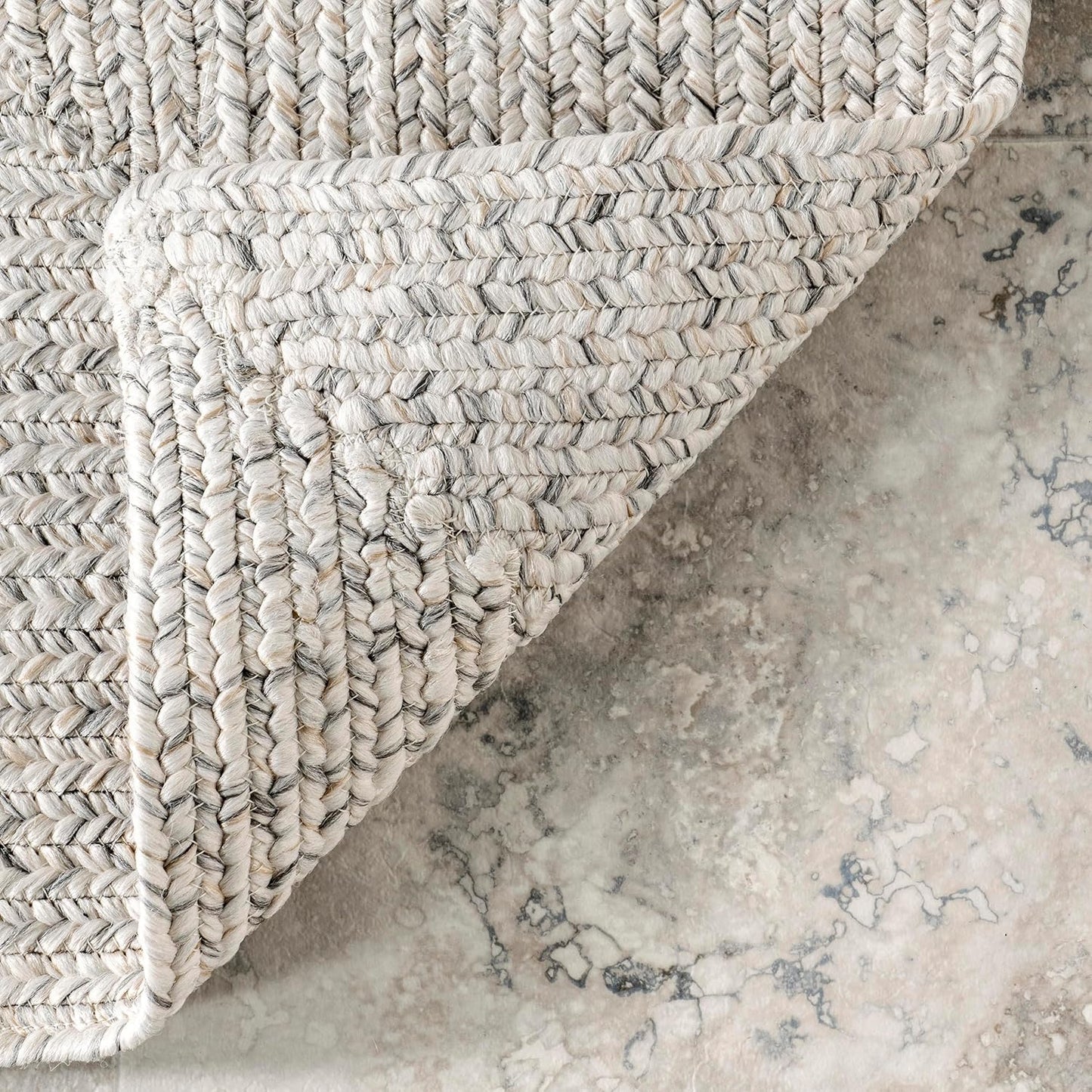 nuLOOM Wynn Braided Indoor/Outdoor Area Rug, 8x10, Ivory