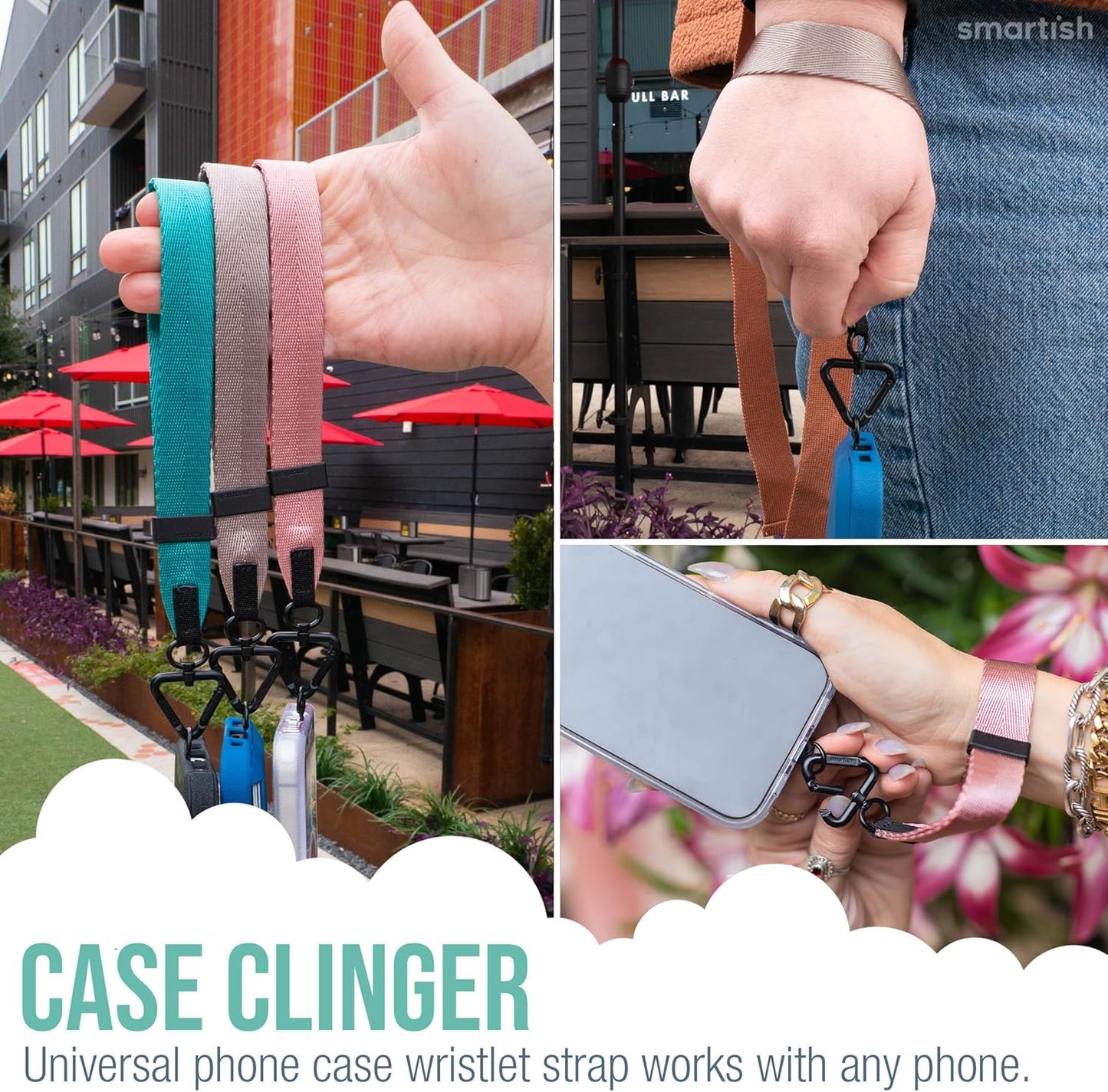 Smartish Phone Wristlet - Case Clinger - Universal iPhone Holder with Detachable Wrist Strap Loop with Phone Insert Unisex Gift for All Phone Cases iPhone, Galaxy, Pixel - So Jaded
