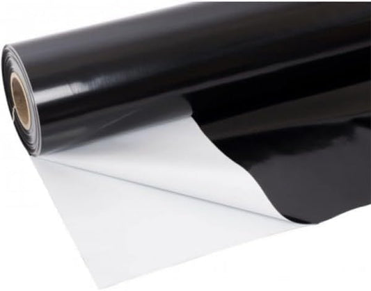 Farm Plastic Supply - 12 Mil String Reinforced Black/White Pond Liner - 12 Mil Fish Pond HDPE Liner, Pond Liners for Outdoor Ponds, Koi Ponds, Garden Fountain, Containment Liner (6' x 8')