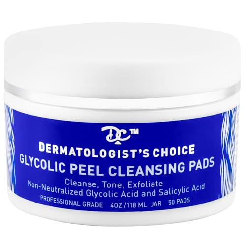 Dermatologist's Choice Extra Strength Chemical Peel 10% Glycolic Peel Cleansing Pads With Salicylic Acid ? 50 Pads