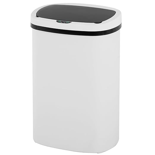 FDW Garbage Can 13 Gallon 50 Liter Kitchen Trash Can for Bathroom Bedroom Home Office Automatic Touch Free High-Capacity with Lid Waste Bin
