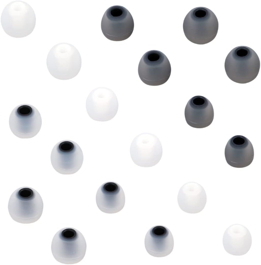 Replacement Earbud Tips Earbud Covers Silicone Tips Ear Gels Fit for Inner Hole from 3.8mm - 5.1mm Earphones 9 Pairs S/M/L