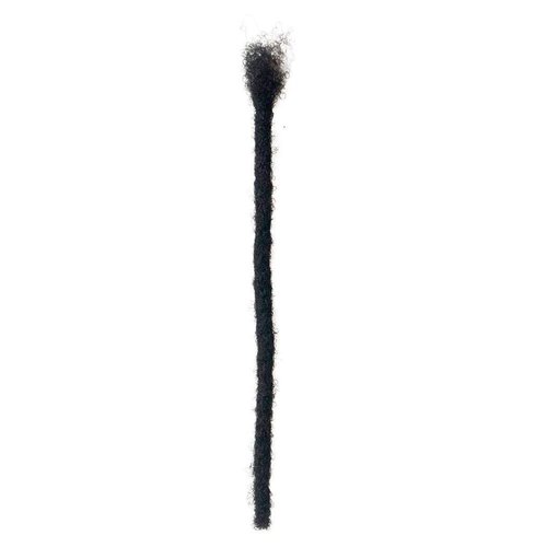 YOTCHOI Human Hair Dreadlocks Extension Handmade Locs Small Size(diameter 0.4cm) 10inch 30 Strands/pack Natural Black #1B