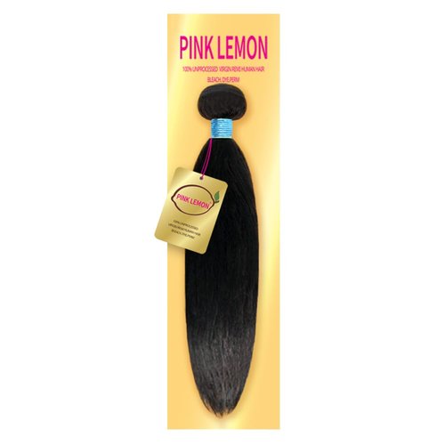 PINK LEMON - 13A 100% Unprocessed VIRGIN REMI Human Hair Bundle (100+/-5g) BLEACH. DYE. PERM (STRAIGHT) (18", Natural)