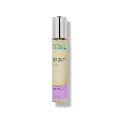 The Organic Pharmacy Brightening Plus Serum, 35ml - with Niacinamide, Enzymes, Orange Peel Oil (Formerly Rose Plus Brightening Complex)