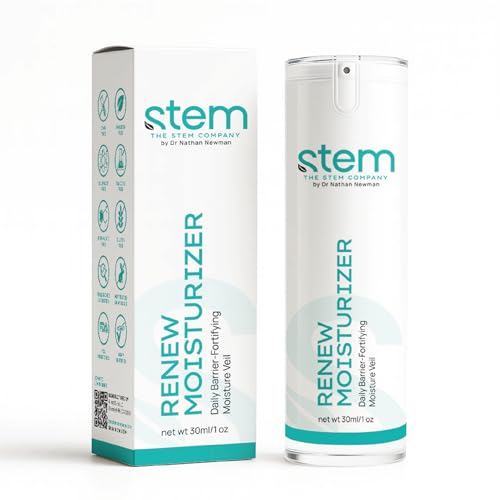 STEM Natural Intelligence ReNew Cream, Daily Face Moisturizer Cream, Luxury Facial Moisturizer for Women and Men, Premium Facial Skin Care Products with Antioxidants, Neck and Face Cream, 1 oz
