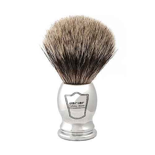 Parker SR1 Classic Straight Razor Set for the Ultimate Wet Shave – Includes 100% Pure Badger Brush, Chrome Stand & 100 Premium Stainless Steel Blades – Barber‑Quality Grooming Kit for Men