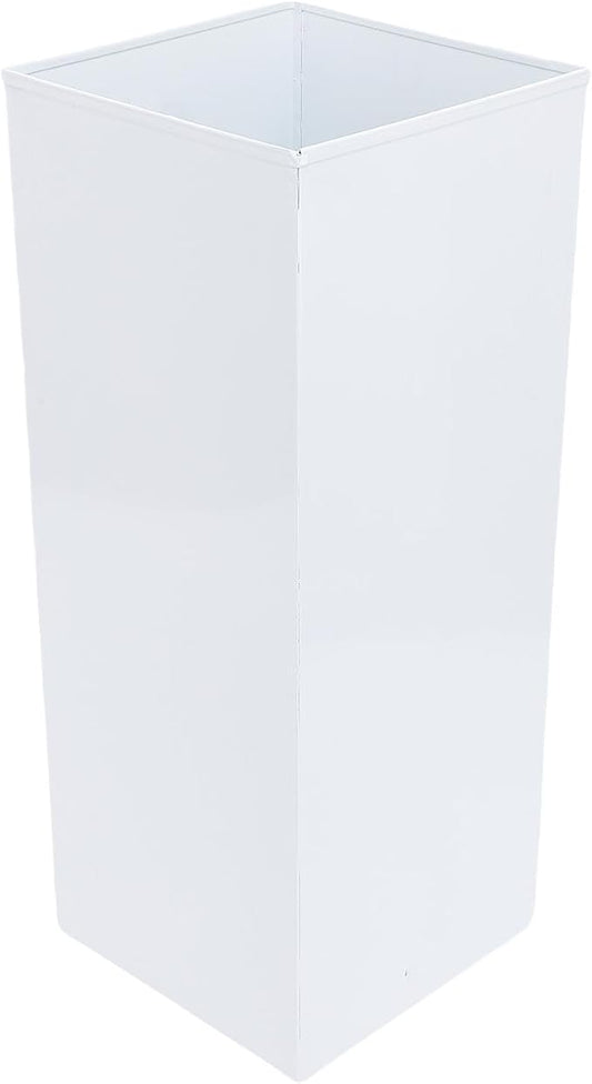 Umbrella Stand, Umbrella Holder for Entryway, Metal Square Umbrella Rack Organizer Freestanding, for Canes Walking Sticks (White)