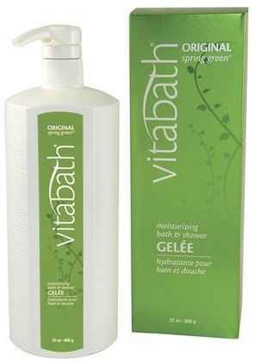 Vitabath Original Spring Green Moisturizing Bath & Shower Gelee-32 oz (Quantity of 2)