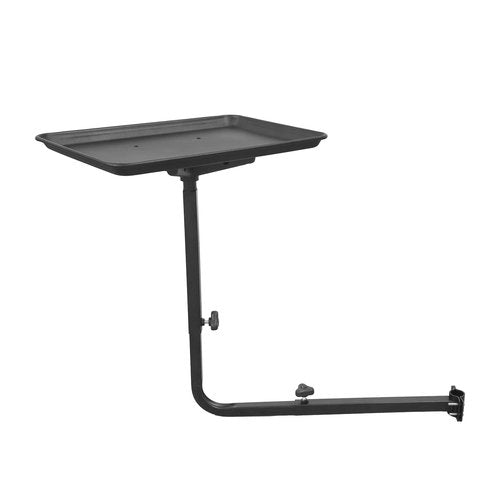 Steel Salon Tray for Hair Stylist - Attached to Chair, 360 Degree Rotating - Barber & Hairdressing Tools (Black)