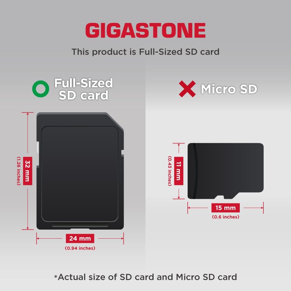 GIGASTONE 16GB SD Card 50-Pack UHS-I U1 Class 10 SDHC Memory Card High Speed Full HD Video Compatible with Canon Digital Camera, SPYPOINT TACTACAM WOSPORTS Trail Camera, with 50 Mini Cases