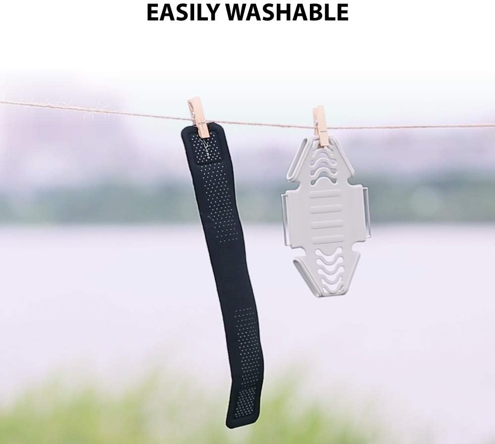 【Bone】 Run Tie Running Armband Phone Holder for Apple iPhone 14 13 12 11 Pro Max Mini XS XR X 8 7 Samsung Galaxy S10 S9 S8 Smartphone, Phone Size 4-6.7" (Black/Arm Size 9.8-15.7"")"
