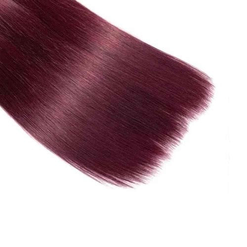 Condescension Human Hair Bundles Burgundy 99J Straight 24 26 28 Inch Bundles Human Hair 100% Unprocessed Burgundy Soft Sewn In Hair with Double Weft for Black Women