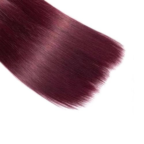 Condescension Human Hair Bundles Burgundy 99J Straight 20 22 24 Inch Bundles Human Hair 100% Unprocessed Burgundy Soft Sewn In Hair with Double Weft for Black Women