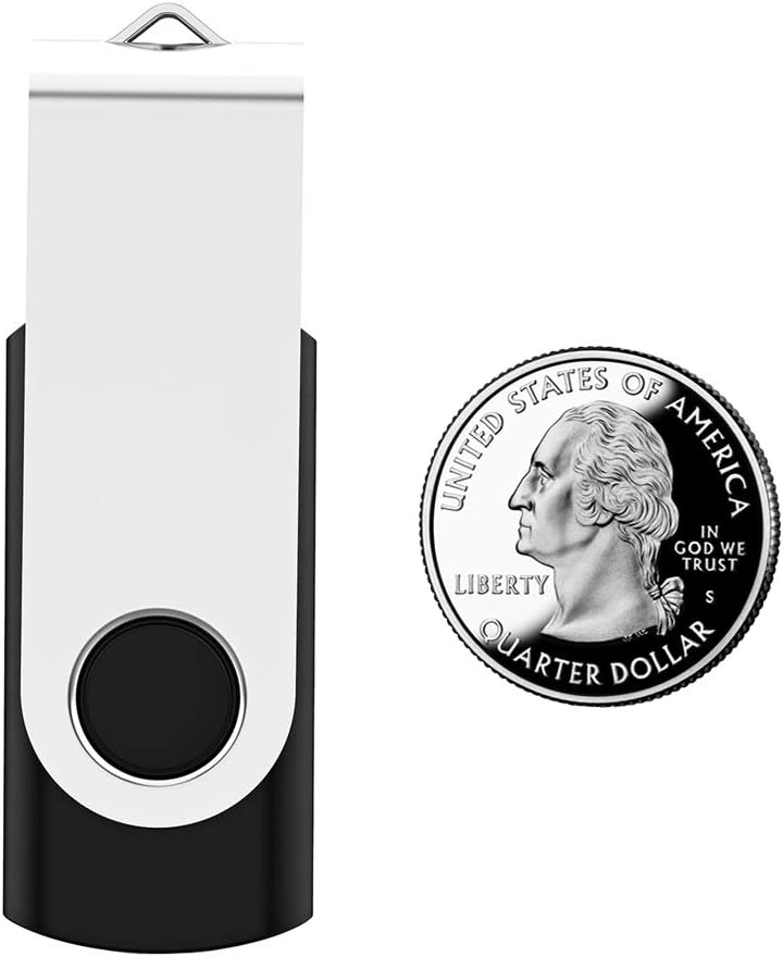 USB Flash Drive 128GB 2Pack, Maspen USB Thumb Drives 2.0 High Speed USB Memory Stick Zip Drives (Black, 128 GB)