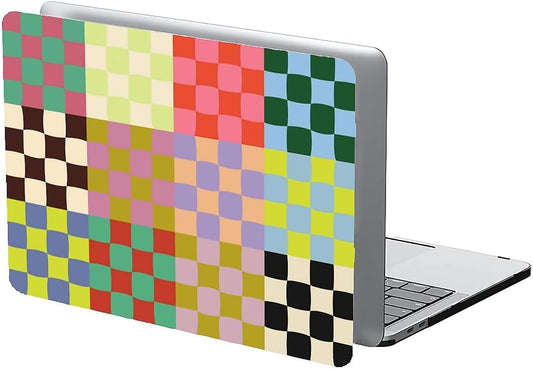Compatible with MacBook Air 13.3 13.6 Inch Case 2022 2021 2020 2019 Plastic Hard Shell Case Cover,13.6 Air (A2681) M2 2022, Colorful Checker