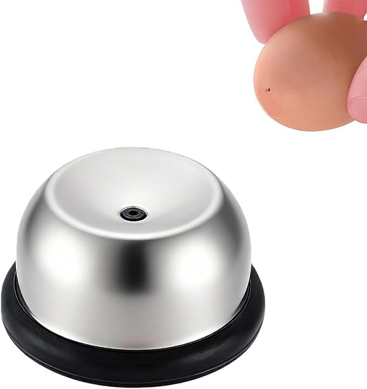 Egg Piercer for Raw Eggs, Stainless Steel Needle Egg Punch Tool with Black Anti-Slip Base to Get Good Hard Boiled Eggs for Home and Commercial Kitchen Use