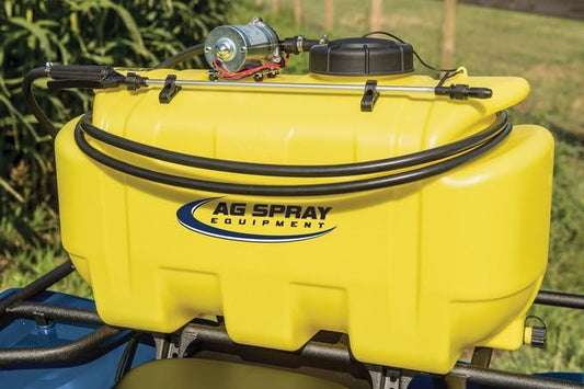 25 Gallon Silver Spot Sprayer – 2.2 GPM SHFLO 12V Pump, Economy Handgun with Adjustable Nozzle, 15’ Hose – Lawn & Garden ATV/UTV Sprayer for Weed & Pest Control