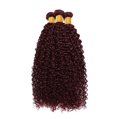 Condescension Human Hair Bundles Burgundy 99J Jerry Curly 26 28 30 Inch Bundles Human Hair 100% Unprocessed Burgundy Soft Sewn In Hair with Double Weft for Black Women