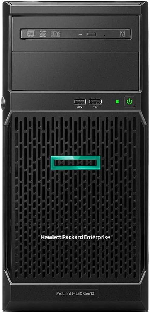 Hewlett Packard Enterprise HPE ProLiant ML30 Gen10 Plus Tower Server, Xeon E-2314 4-Core 2.8GHz, 64GB DDR4 Memory, 16TB HDD Storage, RAID, iLO, Server 2022 Essentials