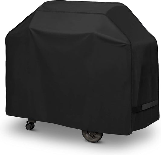 BBQ Grill Cover 50 Inch, Heavy Duty Waterproof Barbecue Cover for Outdoor Grills up to 48 Inch Width, Suitable for Weber, Char Broil, Nexgrill Grills, etc, All Weather Protection, Black