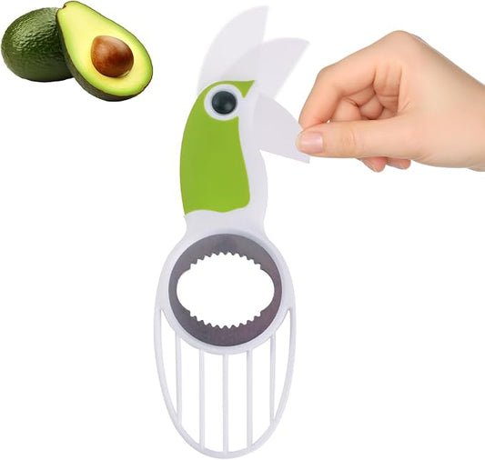 3 in 1 Folding Avocado Slicer Tool, Splitting, Pitting, Slicing Avocados Safely, Bird Shaped Avocado Splitter, Fruit Peeler, Kitchen Gadget, Lightweight Portable Tool, 1 Pcs