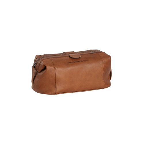 Chesterfield Brand Toiletry bag for travel necessaire | Travel shave bag Vince made of leather | Cognac genuine leather bag for travel necessaire
