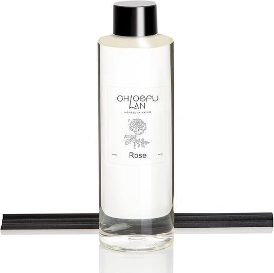 Rose Scented Oil Diffuser Refill 200ml/6.76 fl oz Natural Fragrances Oil - Best for Aromatherapy, SPA and Home, 0% Alcohol, Blend to Promote Beauty and Tranquility