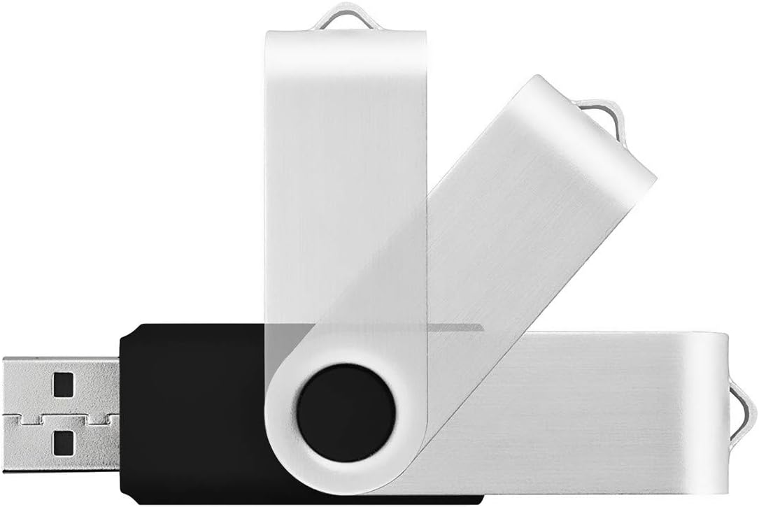 Aiibe 2GB Flash Drive 50 Pack 2GB USB Flash Drives Thumb Drive Bulk USB Drives USB 2.0 Memory Stick, Wholesale (2 GB, Black)