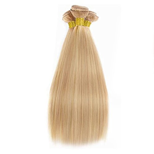 Giginger Bundles Human Hair P27/613 Blonde Straight Human Hair Bundles 20 22 24 Inch Highlight Honey Blonde Unprocessed Quick Weave Soft Sewn In Hair Extensions for Black Women