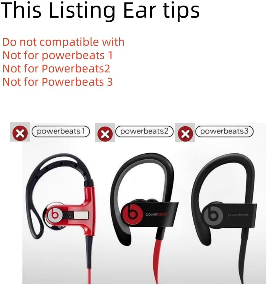 Replacement Ear Tips for Beats Urbeats2.0 Tour2.0 ibeats Beats x, Beats Flex Secure Fit for Powerbeats Pro Silicone Earbuds Washable Sweat-Resistant Noise Isolation 8 Pairs (Purple)