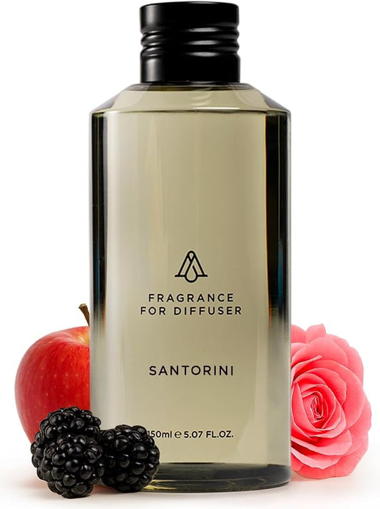 AromaPlan Hotel, Home Luxury Scents, Santorini 5.07 Fl Oz (150ml) | Fragrance for Cold Air & Waterless Diffuser Oil | Home Luxury & Hotel Scent for Aromatherapy-USA Made,Bigger Bottle & Longer Lasting