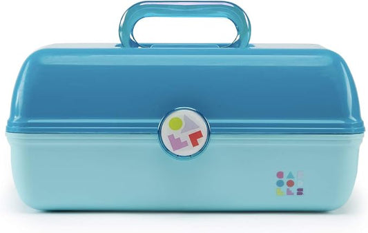 Caboodles On-the-go Girl - Forever Fun Cosmetic Organizer, Make-up & Accessory Case, Turquoise Over Sky, 1 count (CAB56264B)