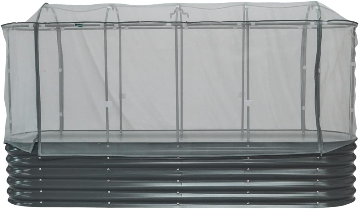 Vego garden Cover System for 4.0' x 8.0' (10 in 1) Garden Bed