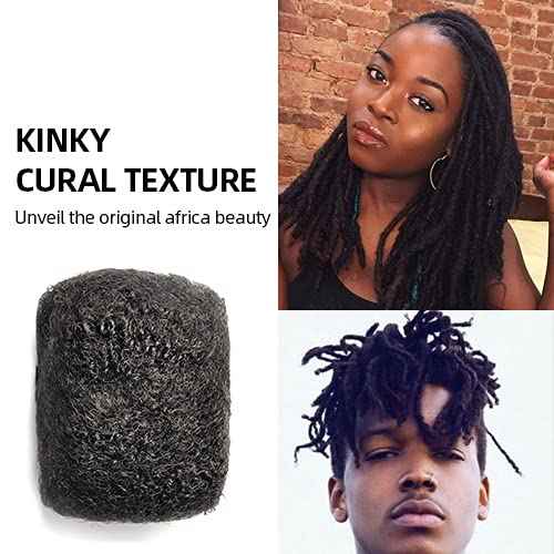 FAMILOCS Tight Afro Kinky Bulk 100% Human Hair for Dreadlock Extensions, Locs Repair, Twists and Braids - 3 Bundles/Package (16 Inch, Natural Black)