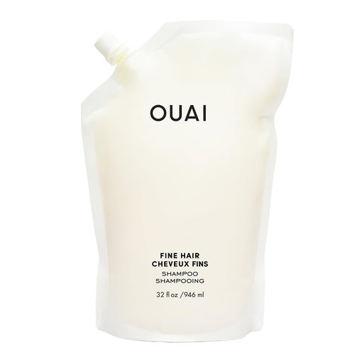 OUAI Fine Hair Shampoo Refill - Volumizing Shampoo for Fine Strands - Made with Biotin, Keratin & Chia Seed Oil - Strengthens, Nourishes & Thickens - Color-Safe & Sulfate Free Hair Care (32 Fl oz)